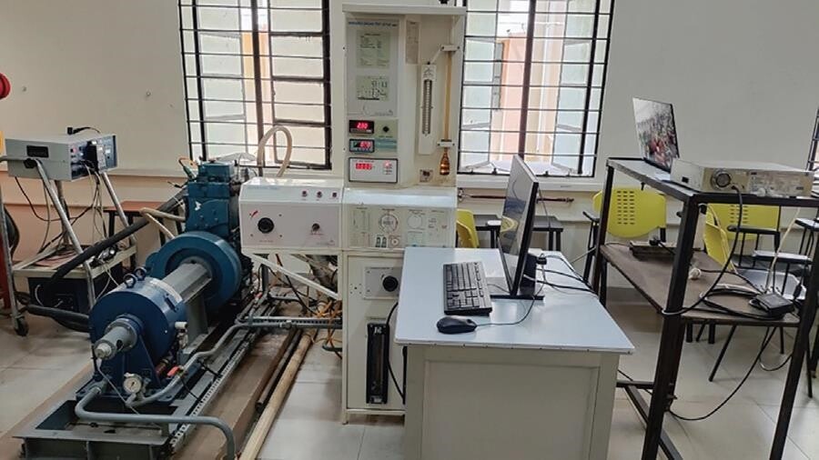 Real photograph of the diesel engine test setup used in the biodiesel study
