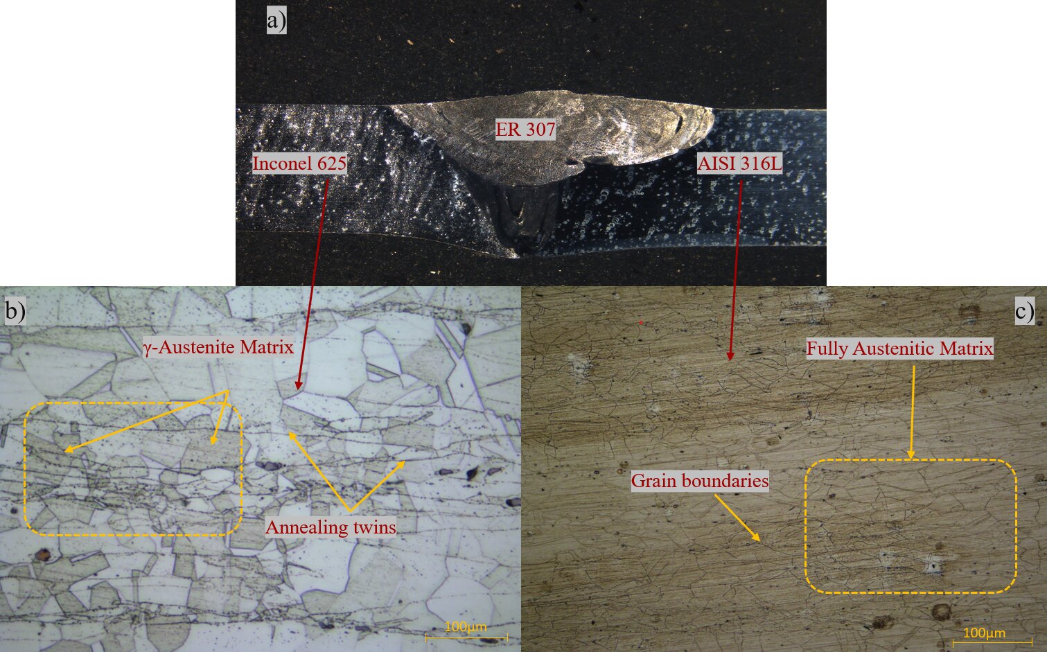 Macro photograph of the welded joint cross-section
