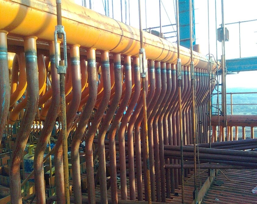 Second real photograph of superheater piping